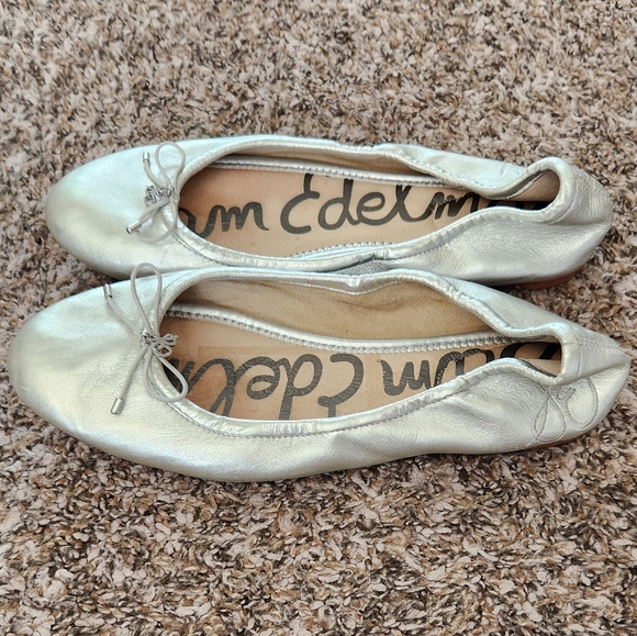 Sam Edelman Felicia Ballet Flats, Silver, Size 9.5 - Picture 3 of 9